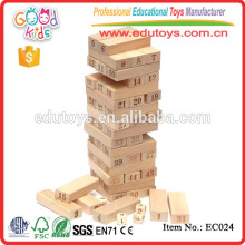 54 Pieces Wooden Jenga Natural Building Block Toys